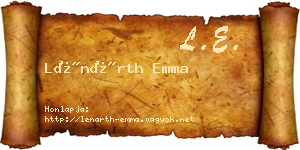 Lénárth Emma névjegykártya