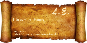 Lénárth Emma névjegykártya