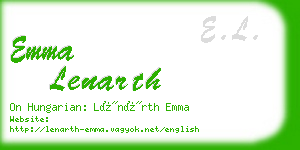 emma lenarth business card